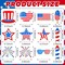 12 Pcs Large Memorial Day Patriotic Tree Ornaments 4th of July Yard Signs Red White Blue Hanging America Flag Ornaments Independence Labor Veterans Day Decorations for Party Tree Home Yard Outside